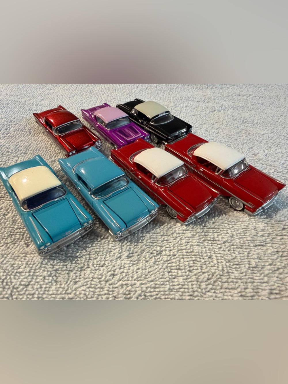 Playing Mantis Chevy Impala Classic Die-Cast Toy Car Set of 7 Collection